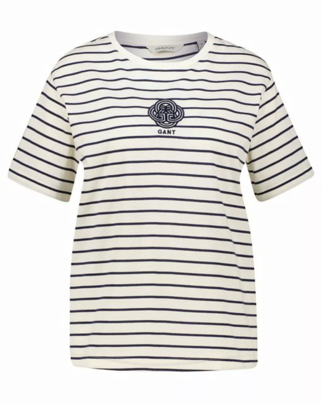 Gant T-Shirt Damen T-Shirt STRIPED MONOGRAM Relaxed Fit (1-tlg) günstig online kaufen