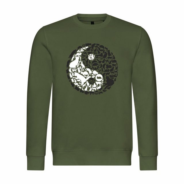 deinshirt Rundhalspullover Herren Sweatshirt Katzen Yin und Yang Mit Print günstig online kaufen