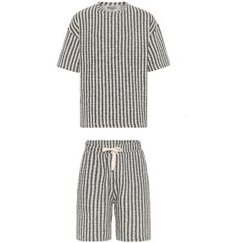 Dandalo  T-Shirts & Poloshirts Gijs Striped Elastic Waist Short T-Shirt Set günstig online kaufen