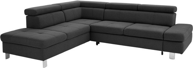 exxpo - sofa fashion Ecksofa Fiji, L-Form, mit Kopf- bzw. Rückenverstellung günstig online kaufen