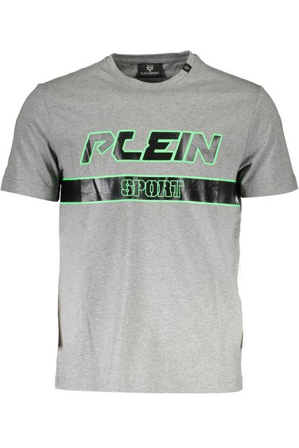 PLEIN SPORT T-Shirt Herren Kurzarm T-Shirt Grau mit Rundhalsausschnitt günstig online kaufen