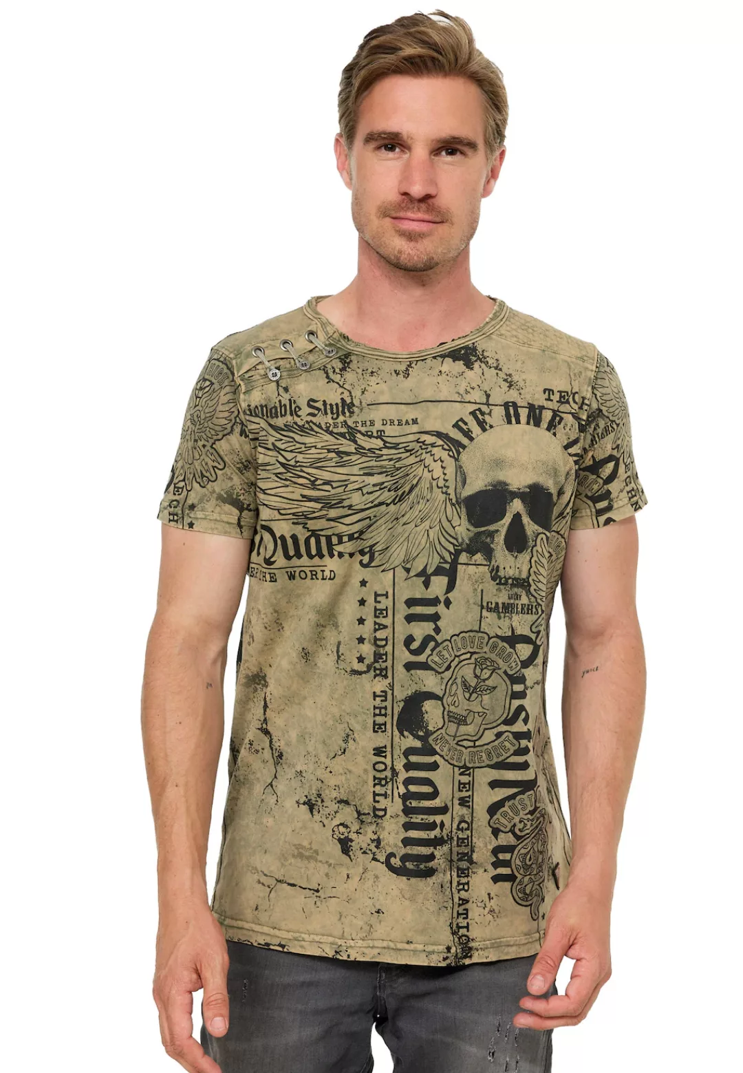 Rusty Neal T-Shirt "Rusty Neal", mit Allover-Print günstig online kaufen