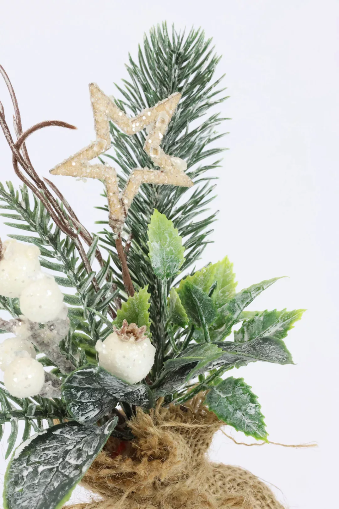 I.GE.A. Künstlicher Weihnachtsbaum »Kunstpflanze Weihnachtsgesteck im Jute- günstig online kaufen