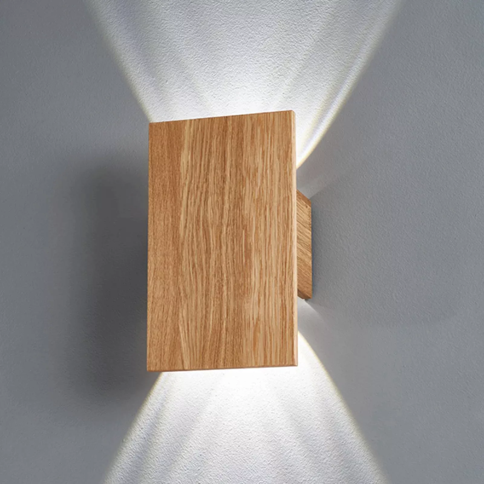 LED-Wandleuchte Shine-Wood eiche 4xLED 15x25cm günstig online kaufen