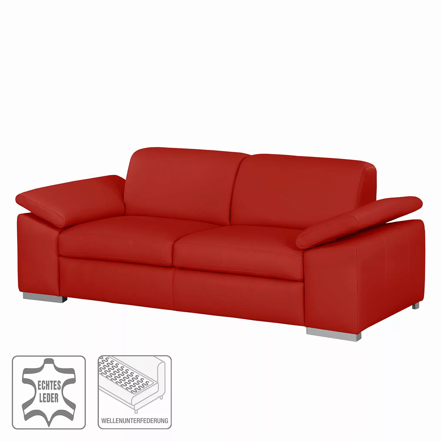 home24 Sofa Termon III (2-Sitzer) Echtleder günstig online kaufen