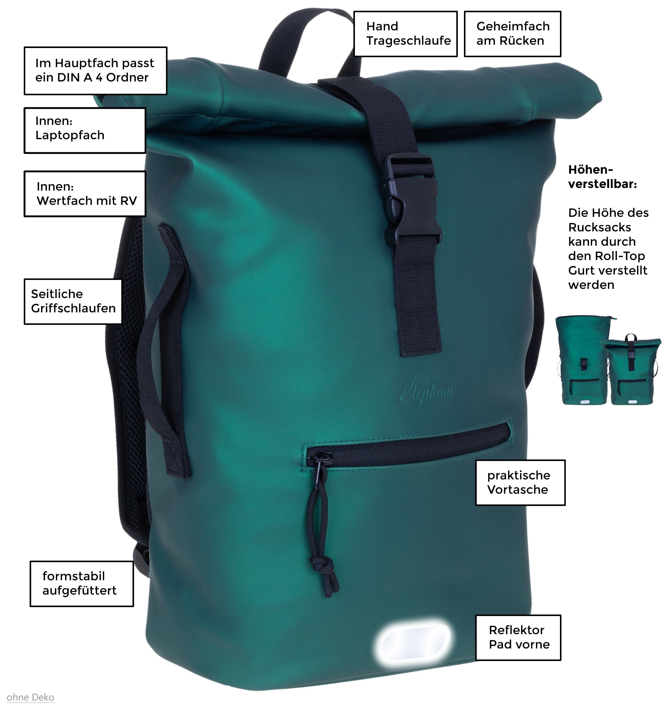 ELEPHANT Freizeitrucksack Time Bag aus Plane, günstig online kaufen