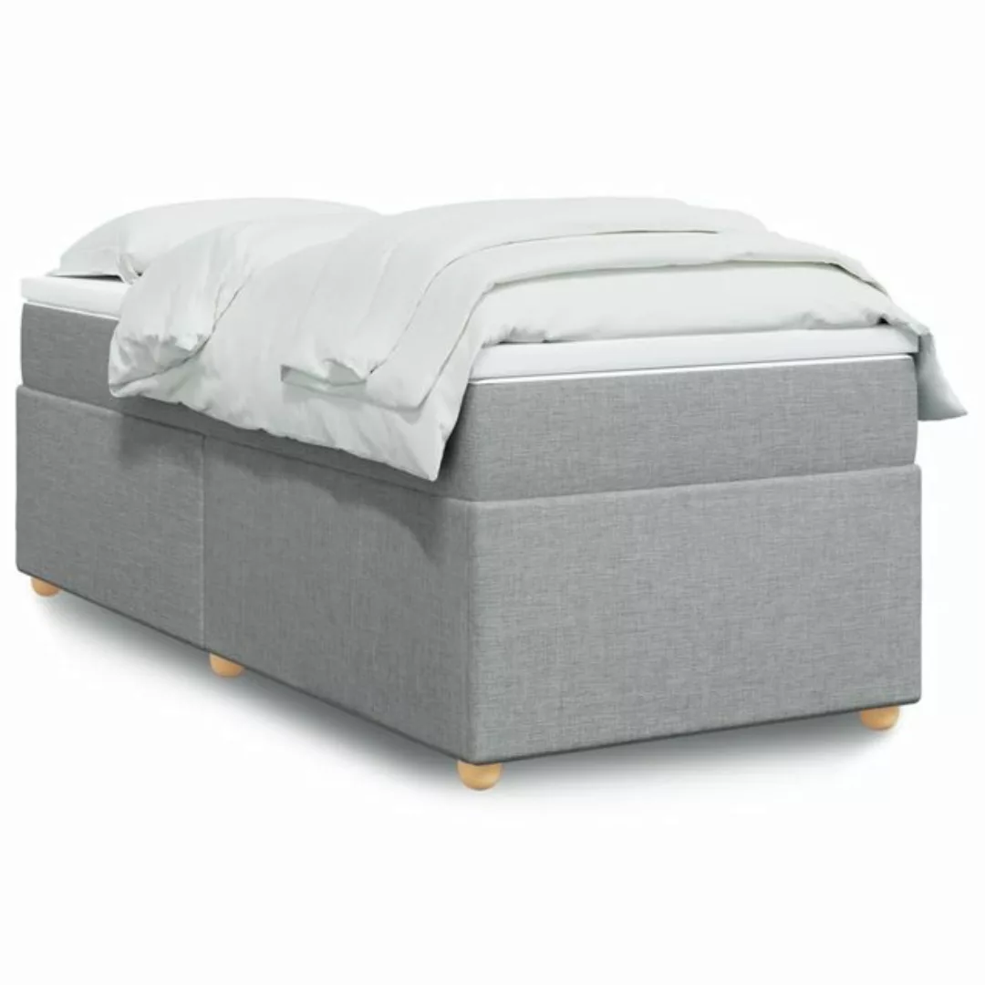 vidaXL Boxspringbett mit Matratze Hellgrau 80x200 cm Stoff2099368 günstig online kaufen