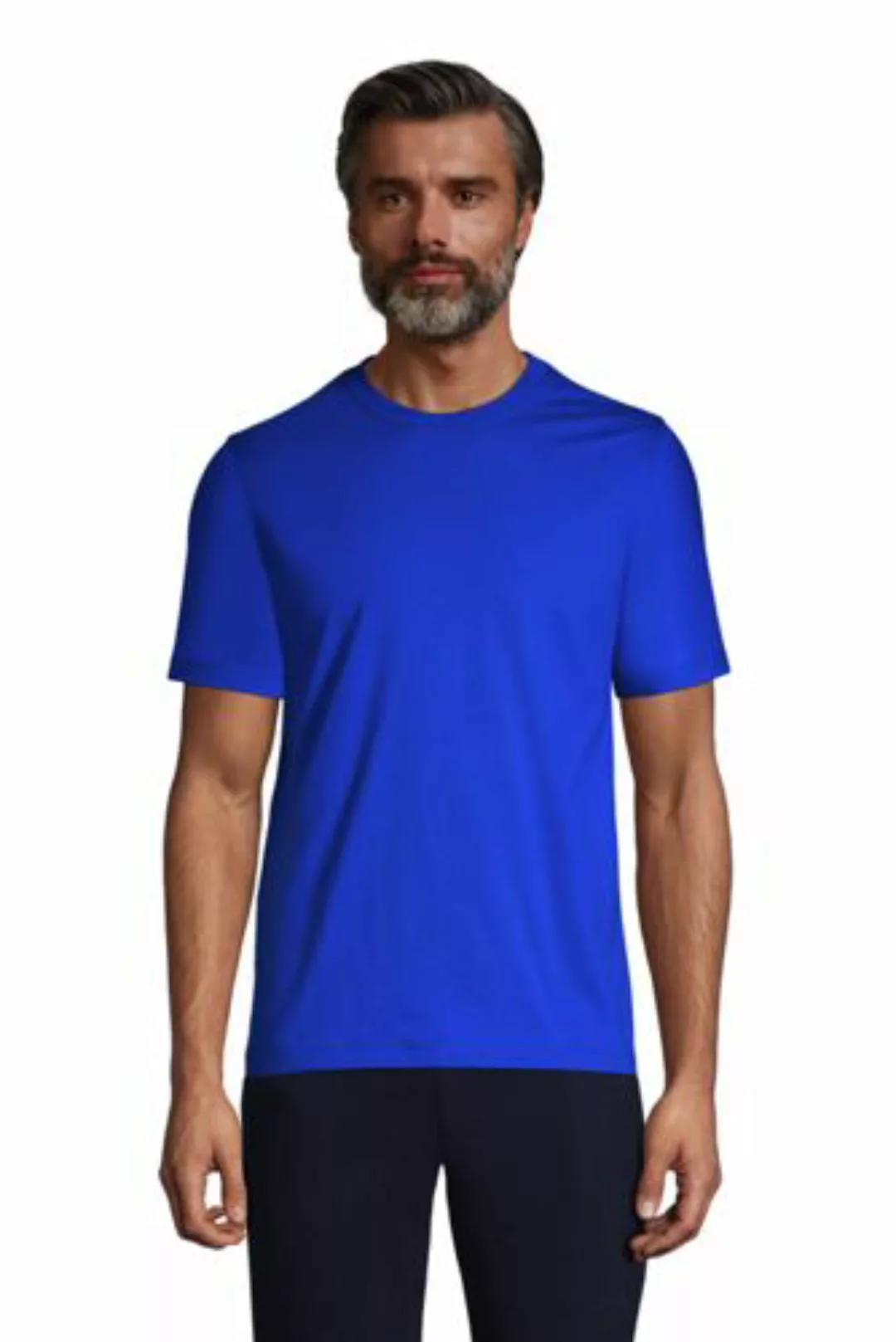Super-T Kurzarm-Shirt, Classic Fit, Herren, Größe: XXL Normal, Blau, Jersey günstig online kaufen