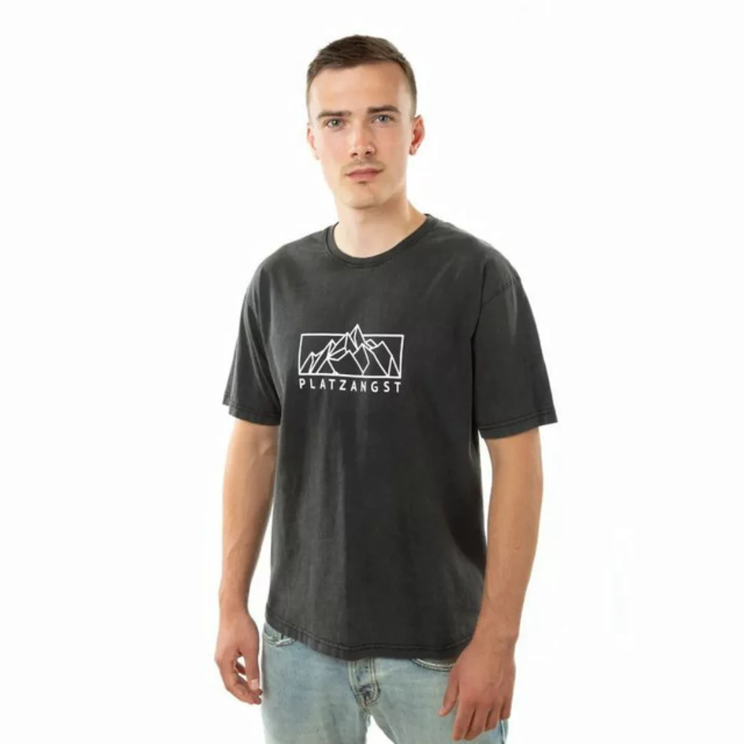 Platzangst T-Shirt T-Shirt Mountain Logo Schwarz (1-tlg) günstig online kaufen