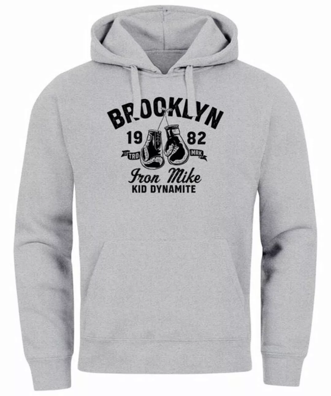 Neverless Hoodie Hoodie Herren Boxen Iron Mike Brooklyn Retro Design Print günstig online kaufen