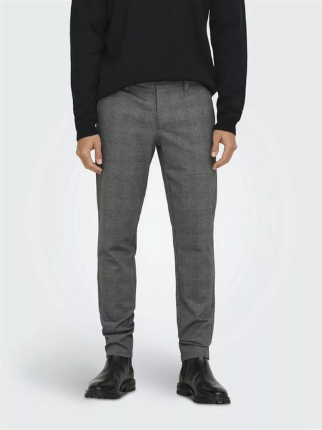 ONLY & SONS Chinohose Stoffhose Karierte Stretch Chino Trousers ONSMARK 626 günstig online kaufen