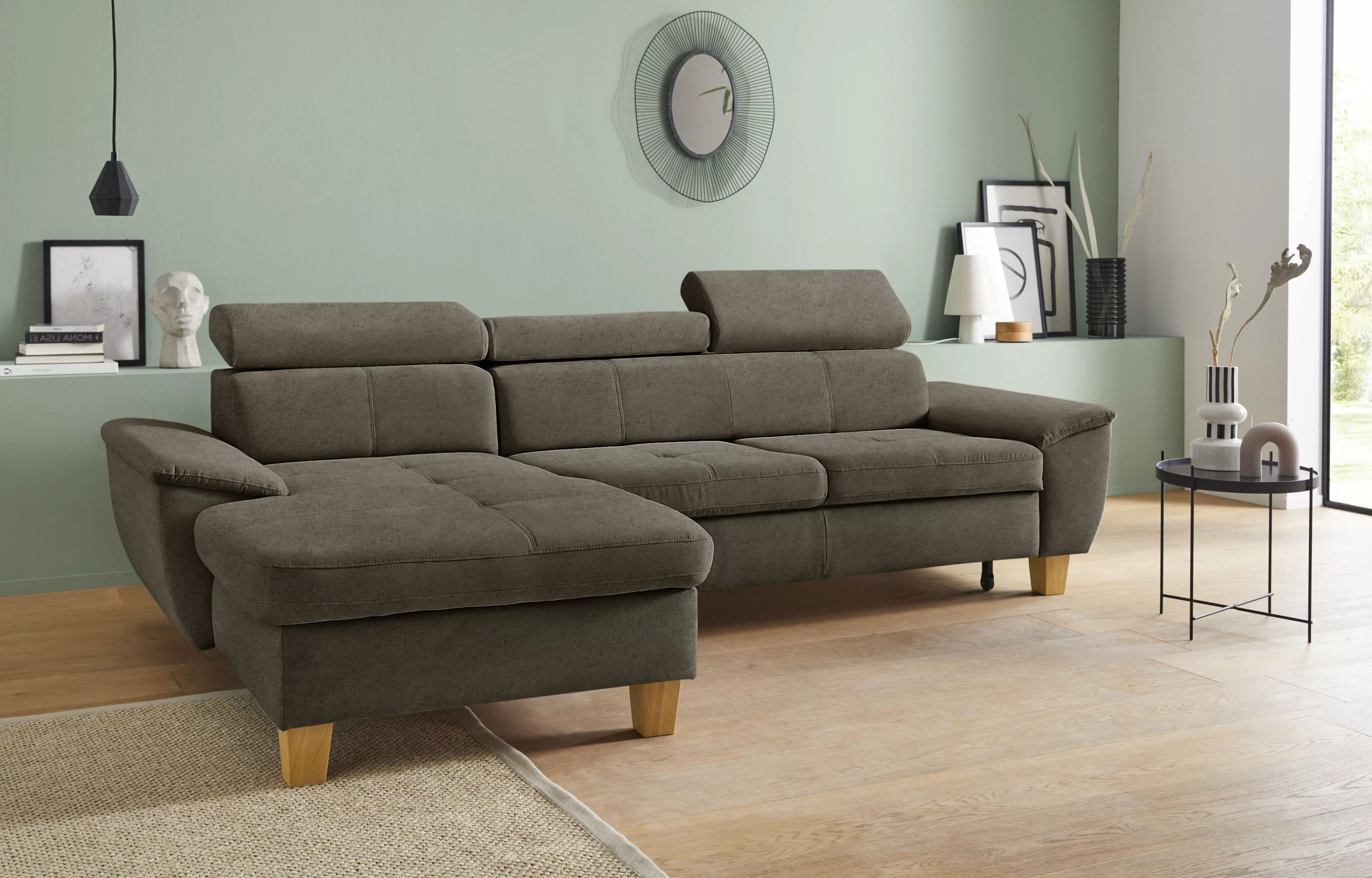exxpo - sofa fashion Ecksofa "Enya, aufwendige Detailverarbeitung, hoher Si günstig online kaufen
