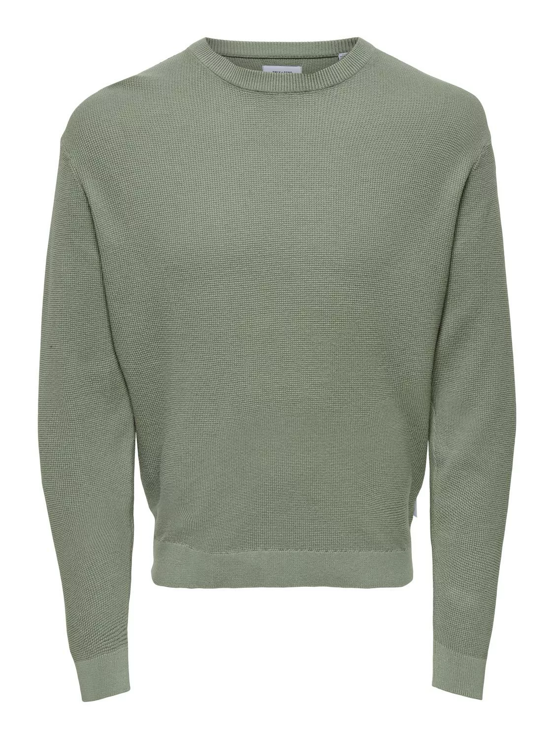 ONLY & SONS Rundhalspullover "ONSTONY DS 12 LS WAFFLE CREW KNIT" günstig online kaufen