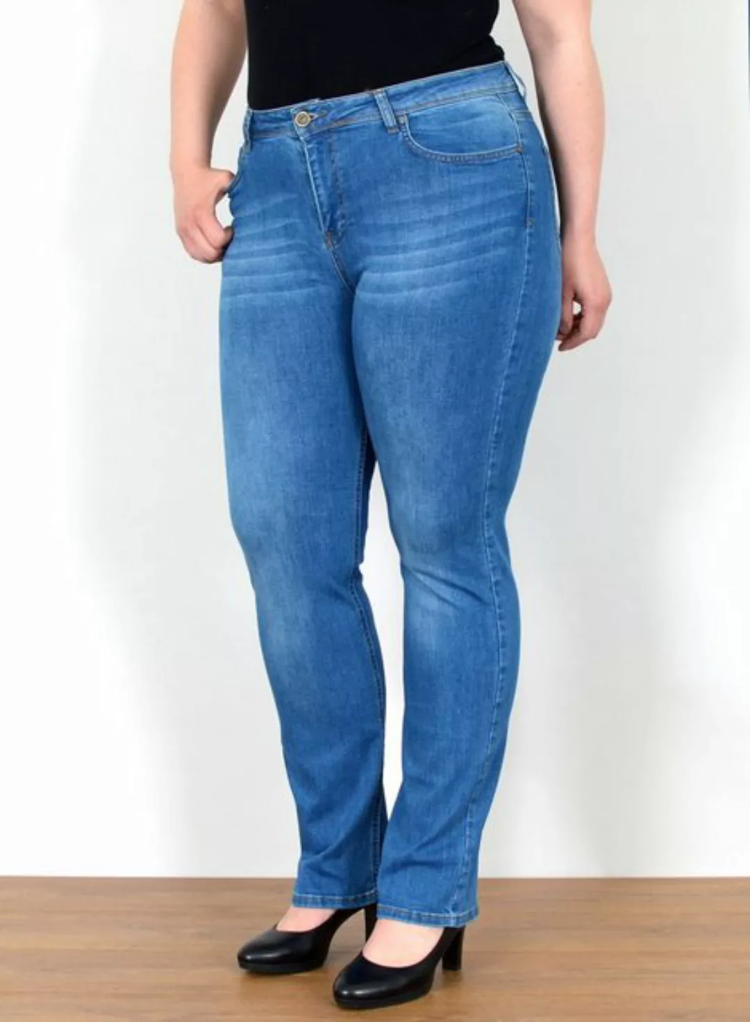 ESRA Straight-Jeans FG7 Straight Fit Jeans Damen High Waist, Damen Jeans-Ho günstig online kaufen