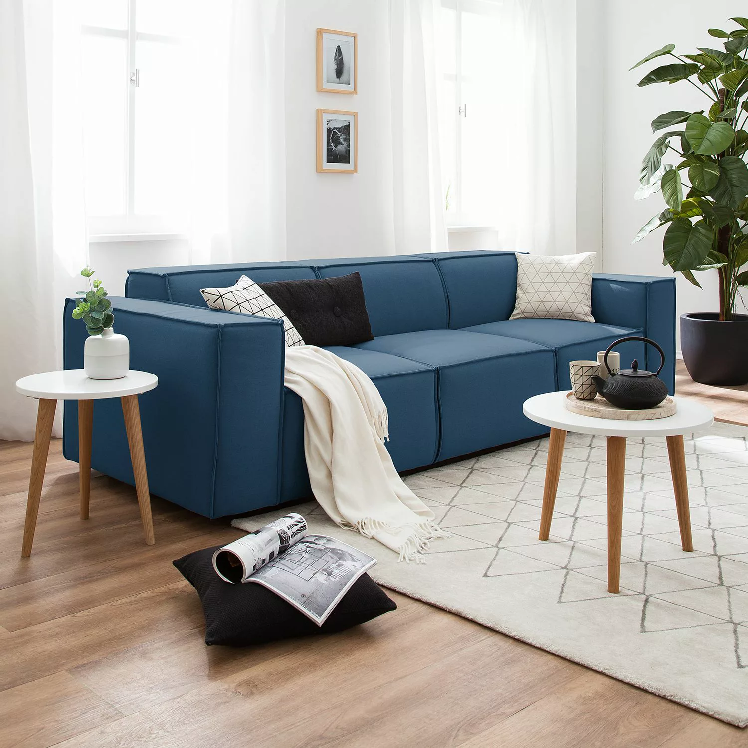 home24 Sofa Kinx 3-Sitzer Cappuccino Strukturstoff 260x72x96 cm (BxHxT) Mod günstig online kaufen