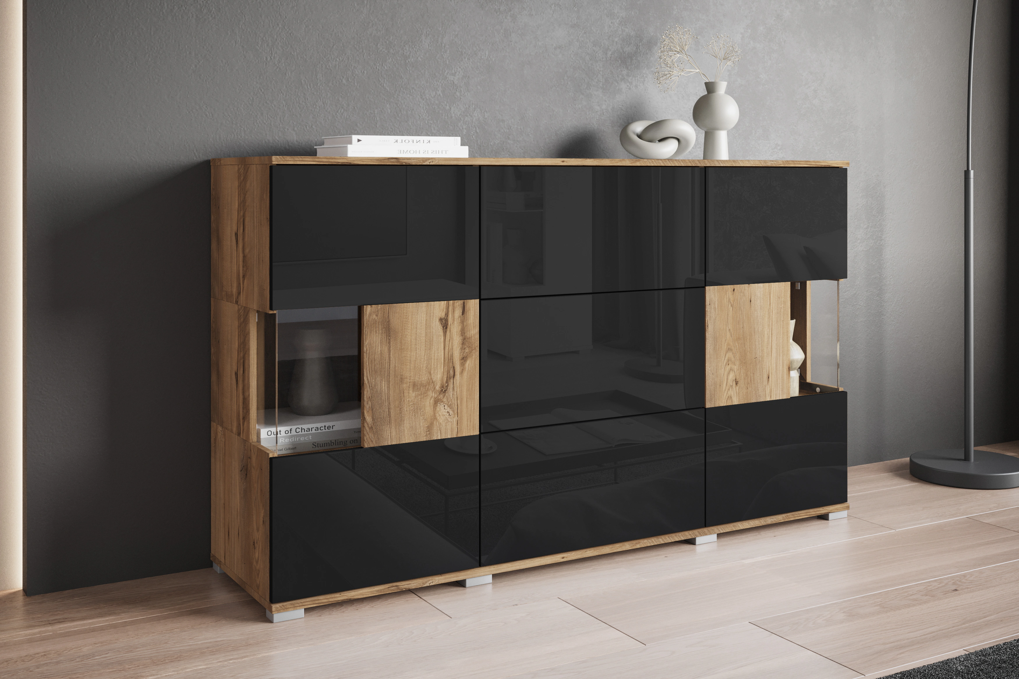 INOSIGN Sideboard "Kenia", (1 St.), Sideboard mit 3 Schubladen, 6 Fächern, günstig online kaufen