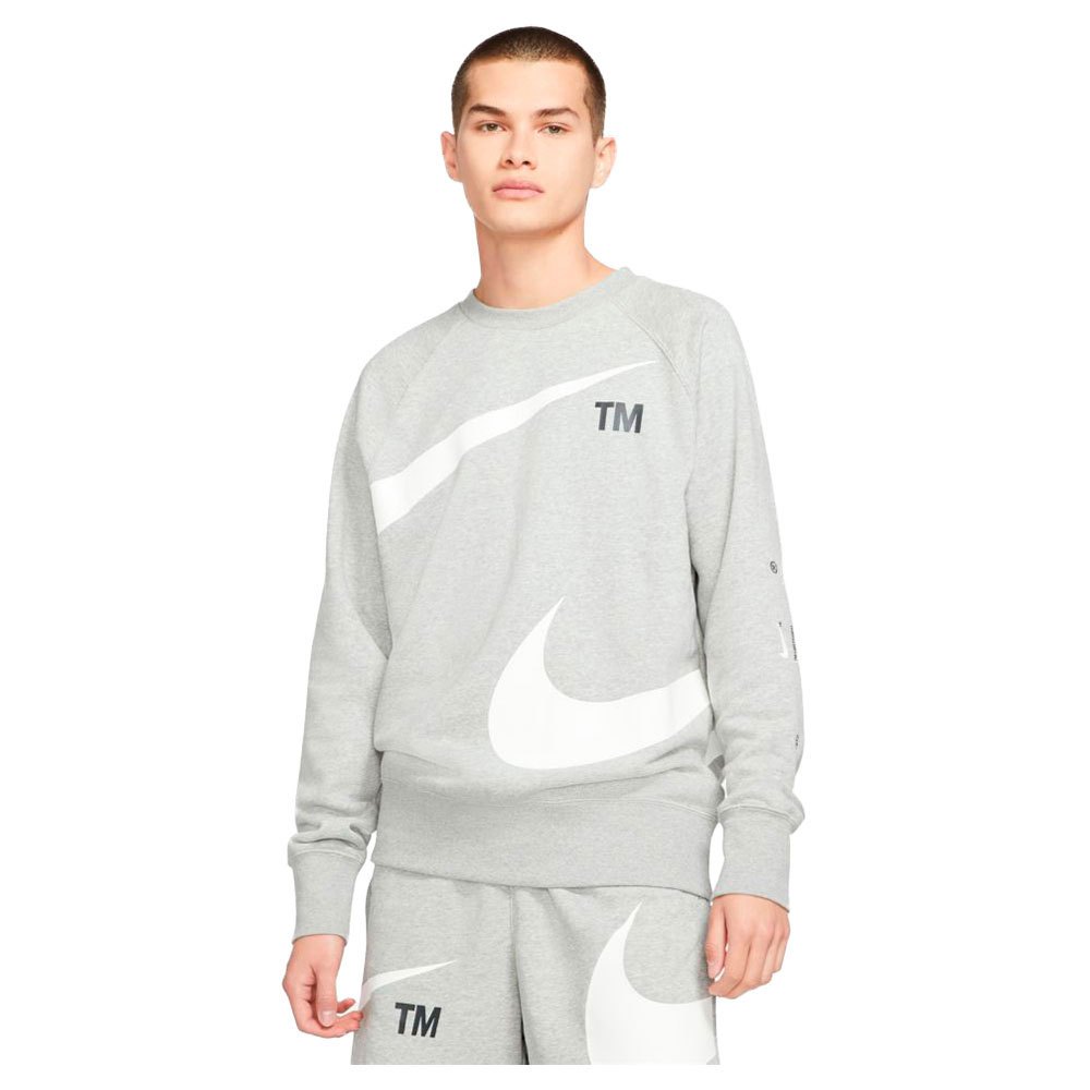 Nike Sportswear Swoosh Semi-brushed Back Fleece Langarm T-shirt 2XL Dk Grey günstig online kaufen