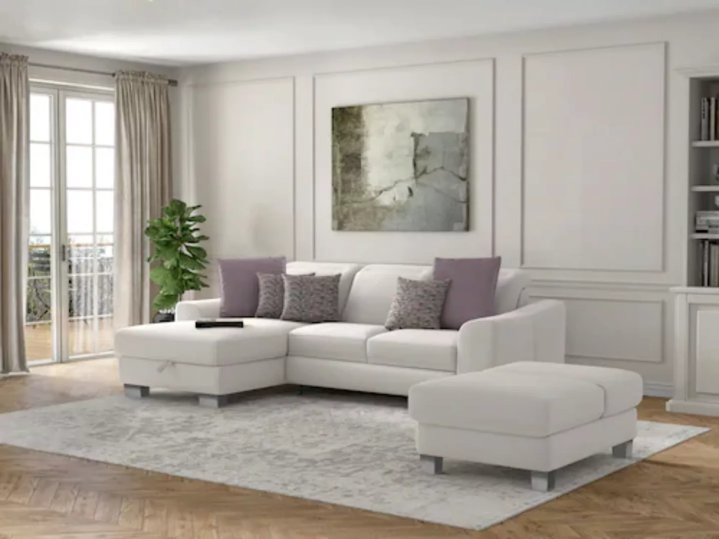 sit&more Ecksofa »Dundee L-Form«, mit Federkern und Edelstahlfüßen, wahlwei günstig online kaufen