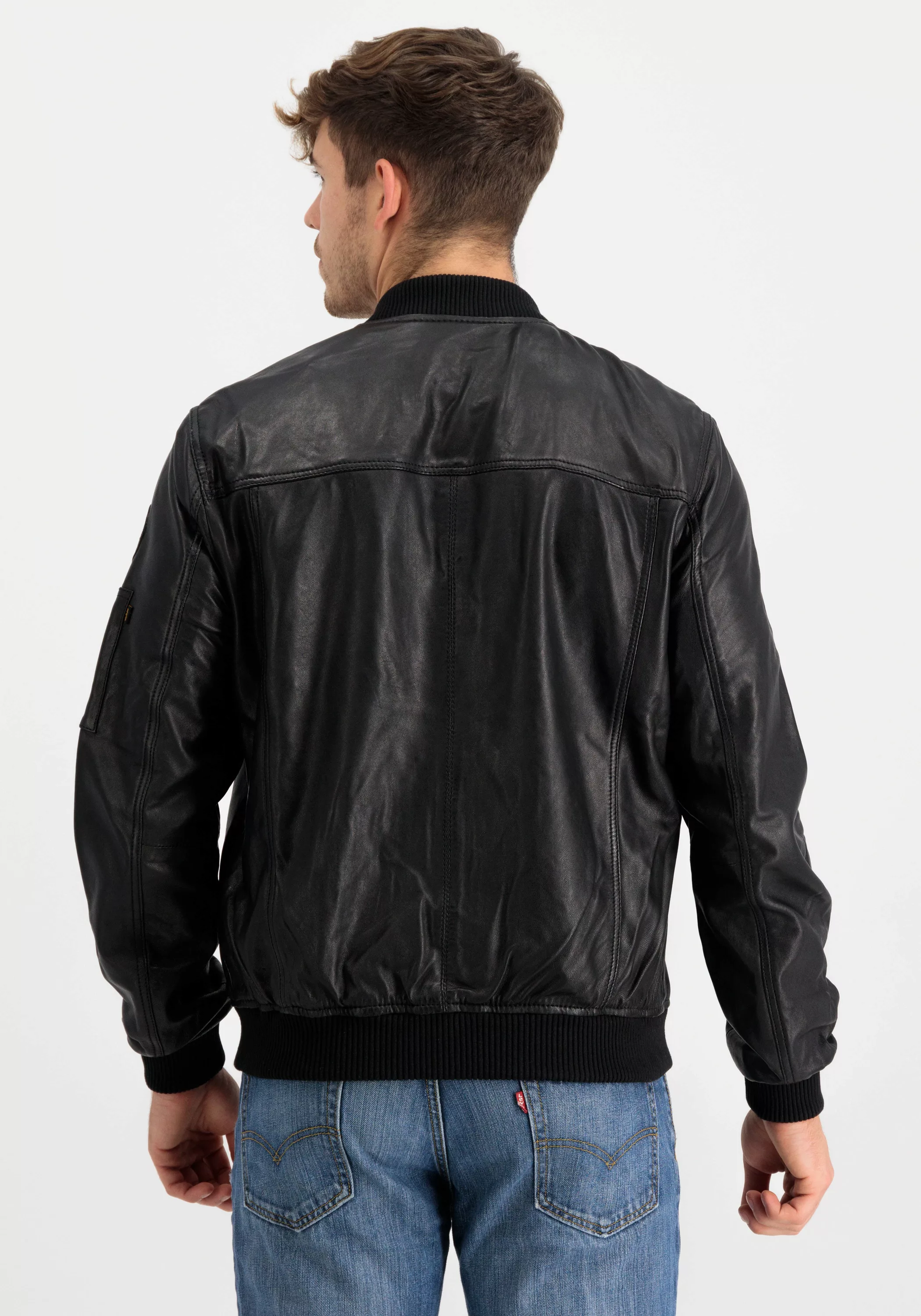 Alpha Industries Bomberjacke "MA-1 LW NASA Leather Bomberjacke" günstig online kaufen