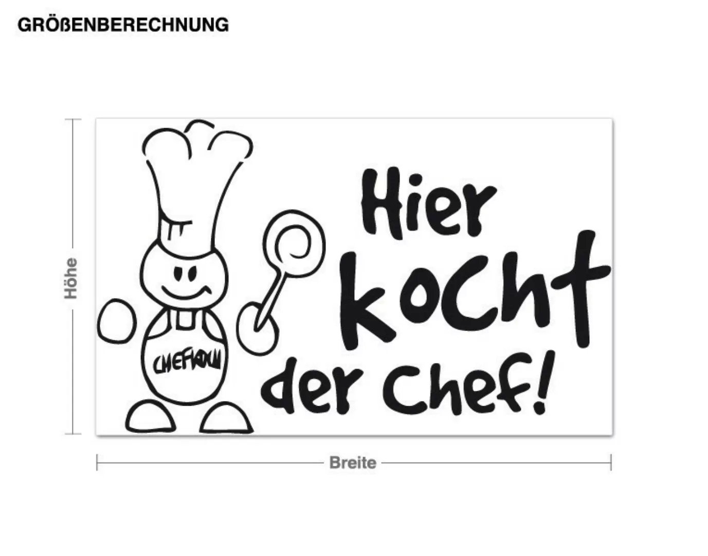 Wandtattoo Küchenspruch Hier kocht... günstig online kaufen