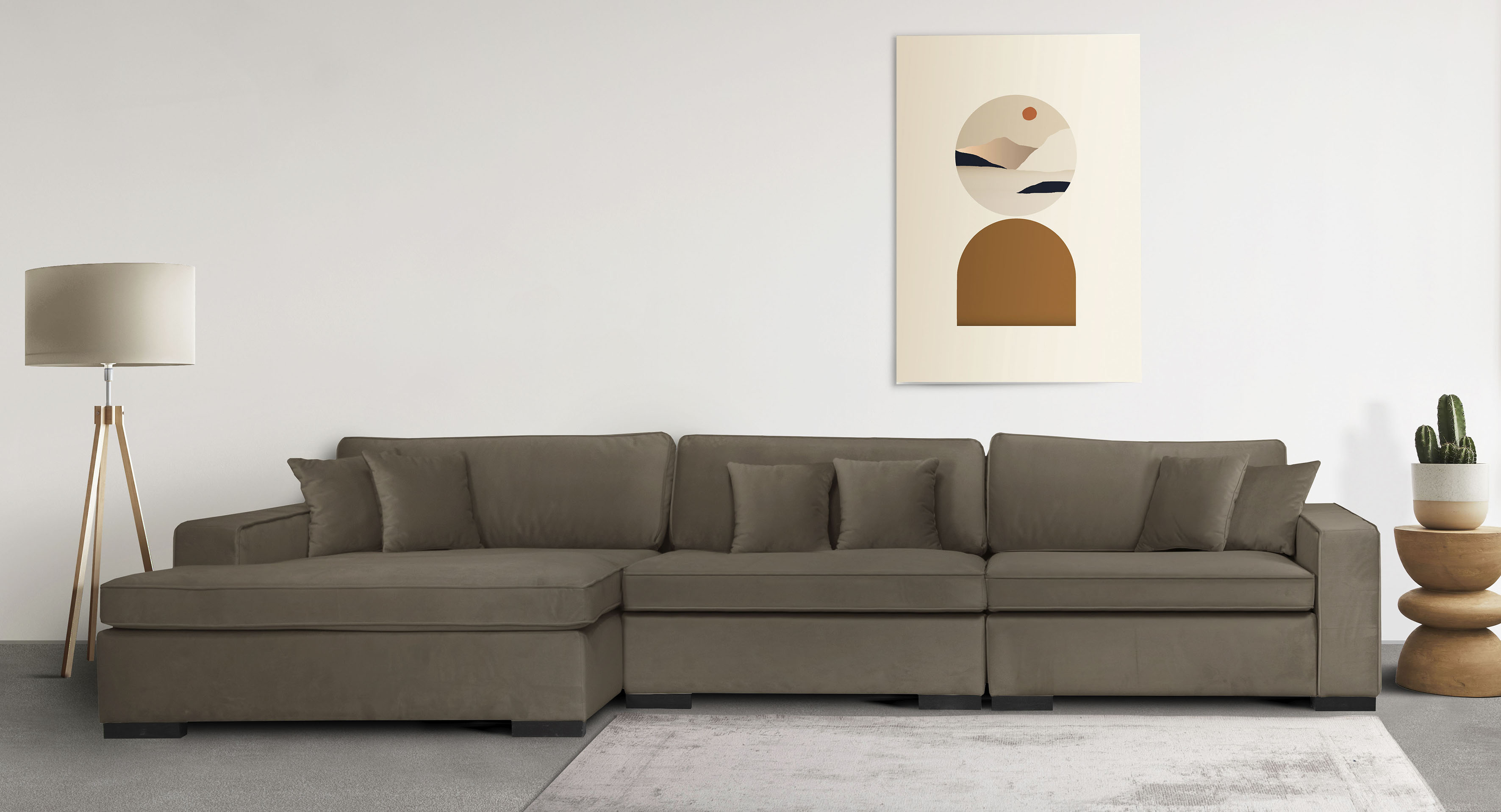 Home affaire Sofa-Eckelement "Skara XXL L-Form", Lounge-Sofa XXL mit Federk günstig online kaufen