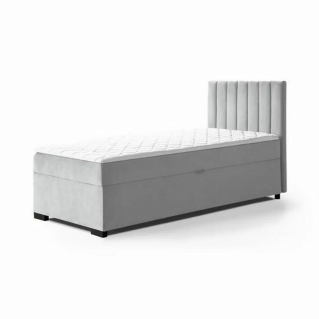 Beautysofa Boxspringbett Eric B:90/100/140/160/180cm (kleines Bett, inkl. F günstig online kaufen