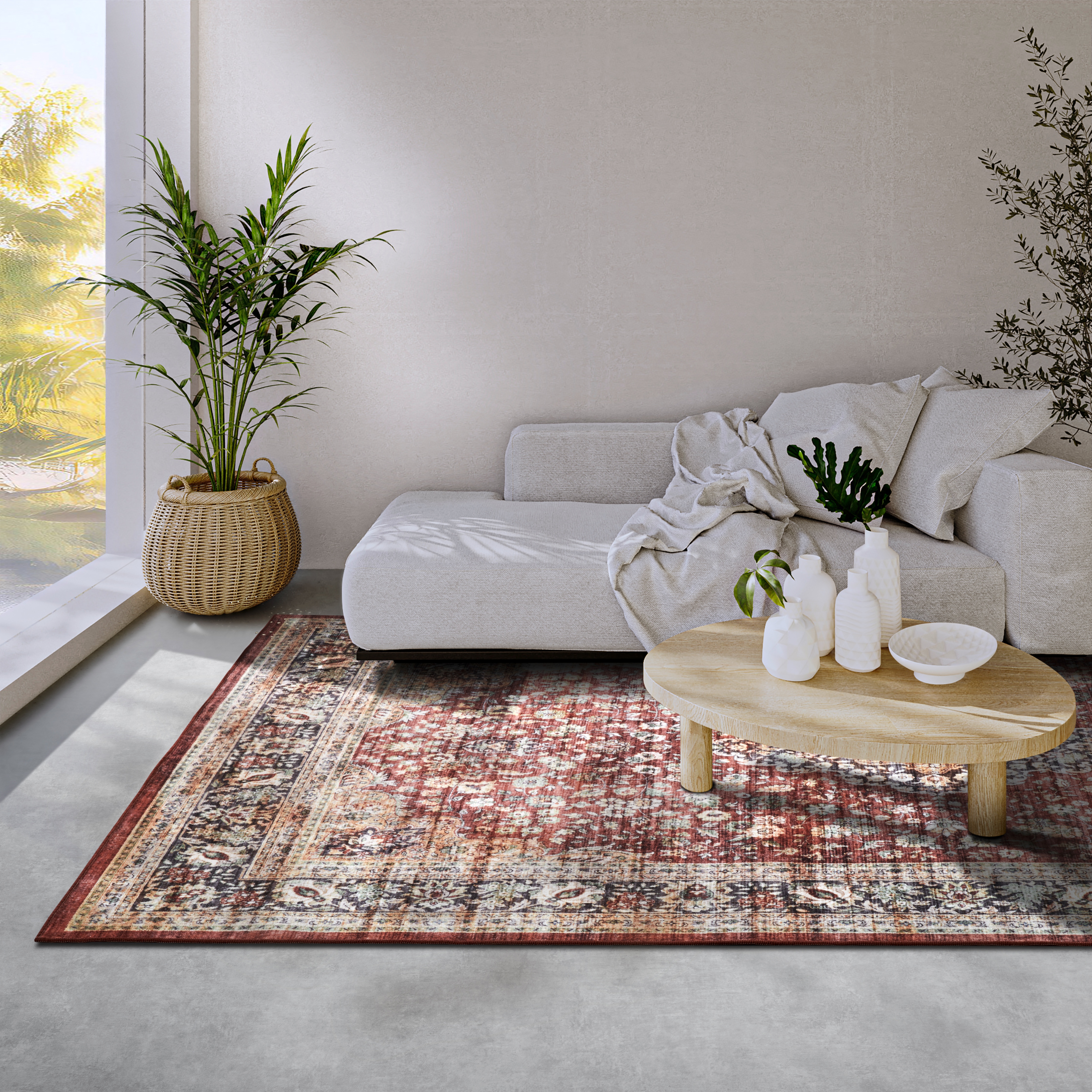 freundin Home Collection Teppich »Aurora«, rechteckig, Kurzflor, Anti Rutsc günstig online kaufen