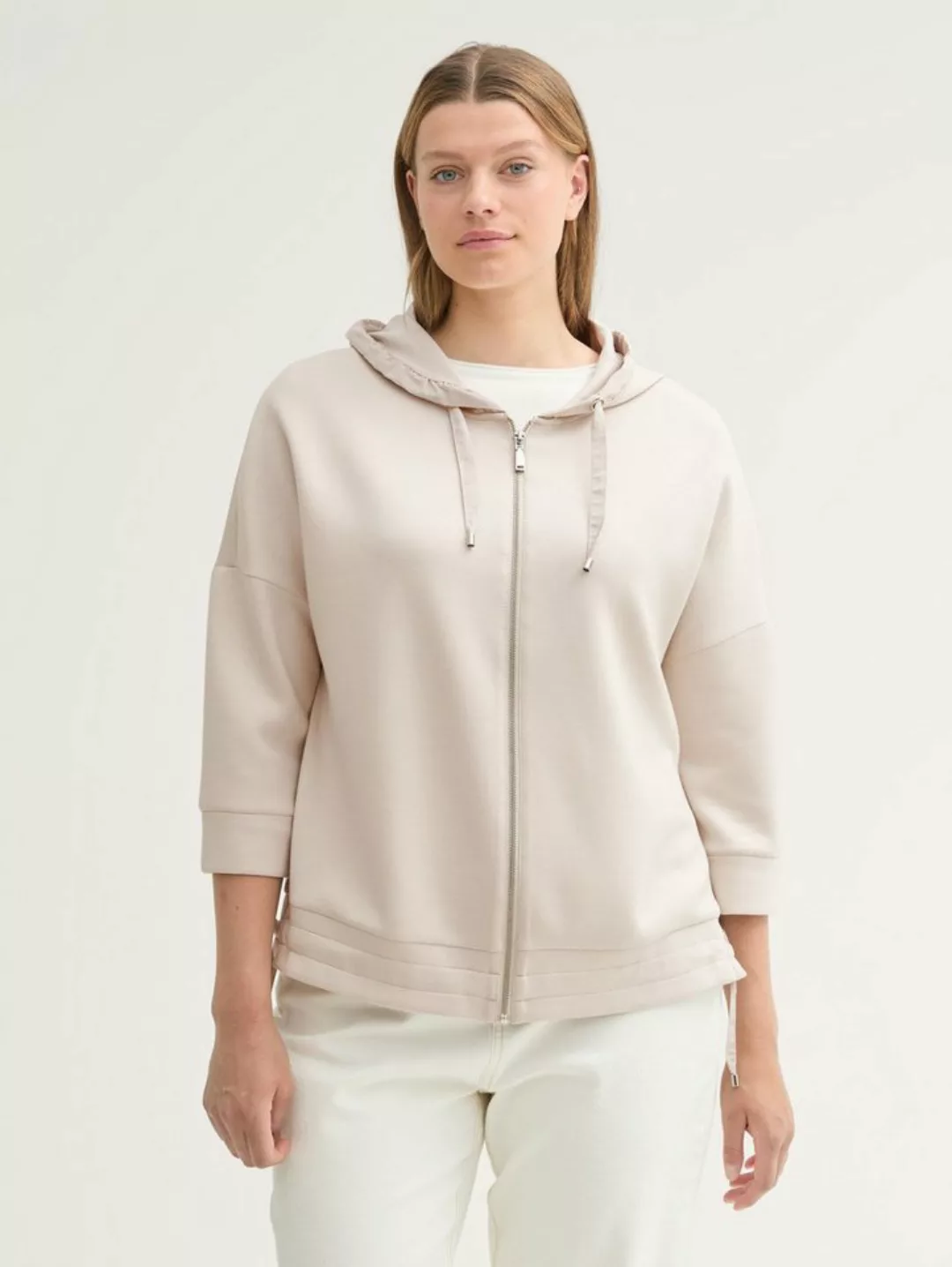 TOM TAILOR PLUS Sweatjacke Plus - 7/8 Arm Sweatjacke günstig online kaufen