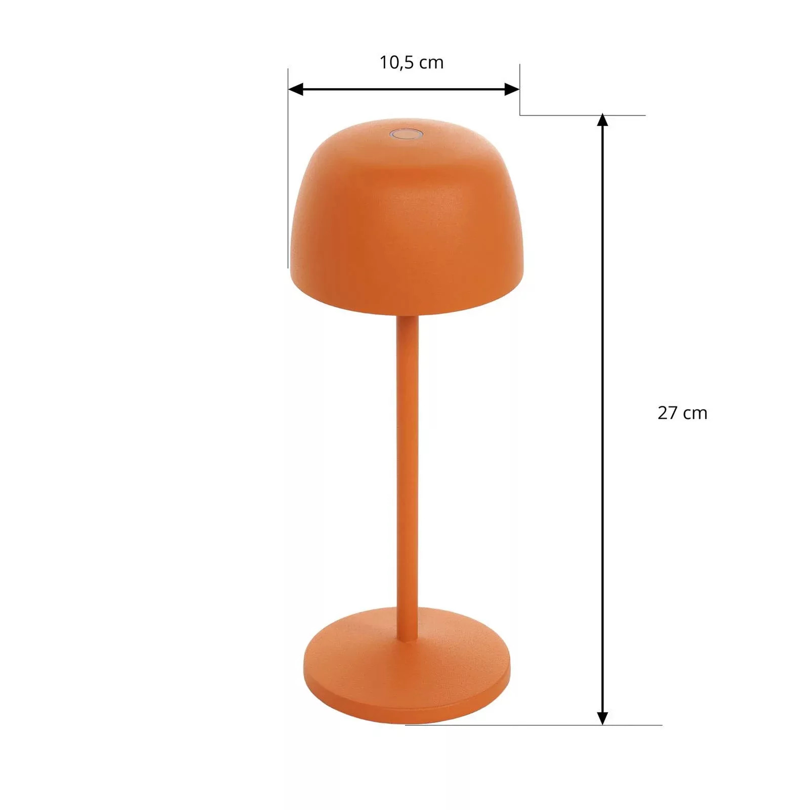 Lindby LED-Akku-Tischleuchte Areitty, orange, 2er-Set, Alu günstig online kaufen