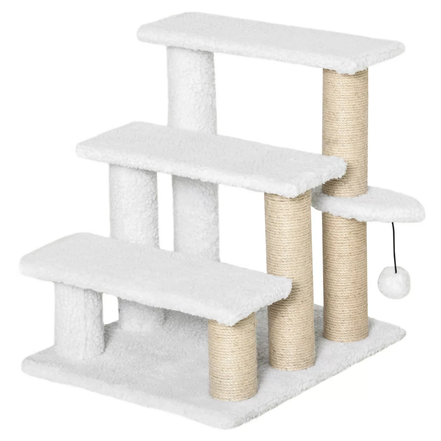 PawHut Haustiertreppe weiß Spanplatte B/H/L: ca. 40x48x45 cm günstig online kaufen