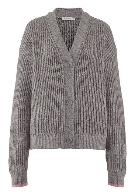 Hessnatur Strickjacke Relaxed aus Bio-Baumwolle mit Bio-Merinowolle (1-tlg) günstig online kaufen