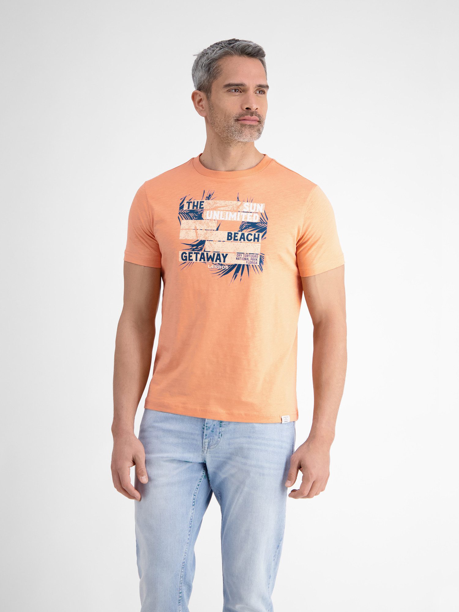 LERROS T-Shirt "LERROS Herren T-Shirt mit sommerlichem Brustprint" günstig online kaufen
