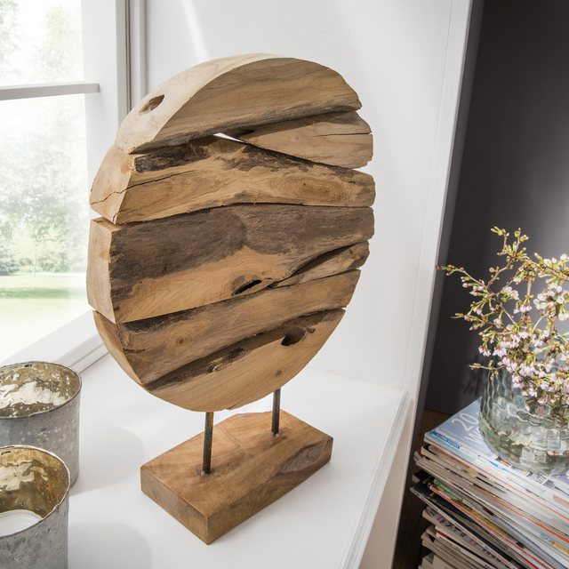 Main Möbel Vitrine Unikat Deko-Objekt 40cm "Torino" Teak natur günstig online kaufen