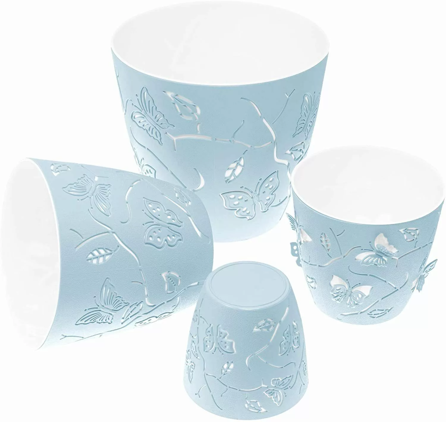Lashuma Blumentopf Hell Blau (Set, 4 günstig online kaufen