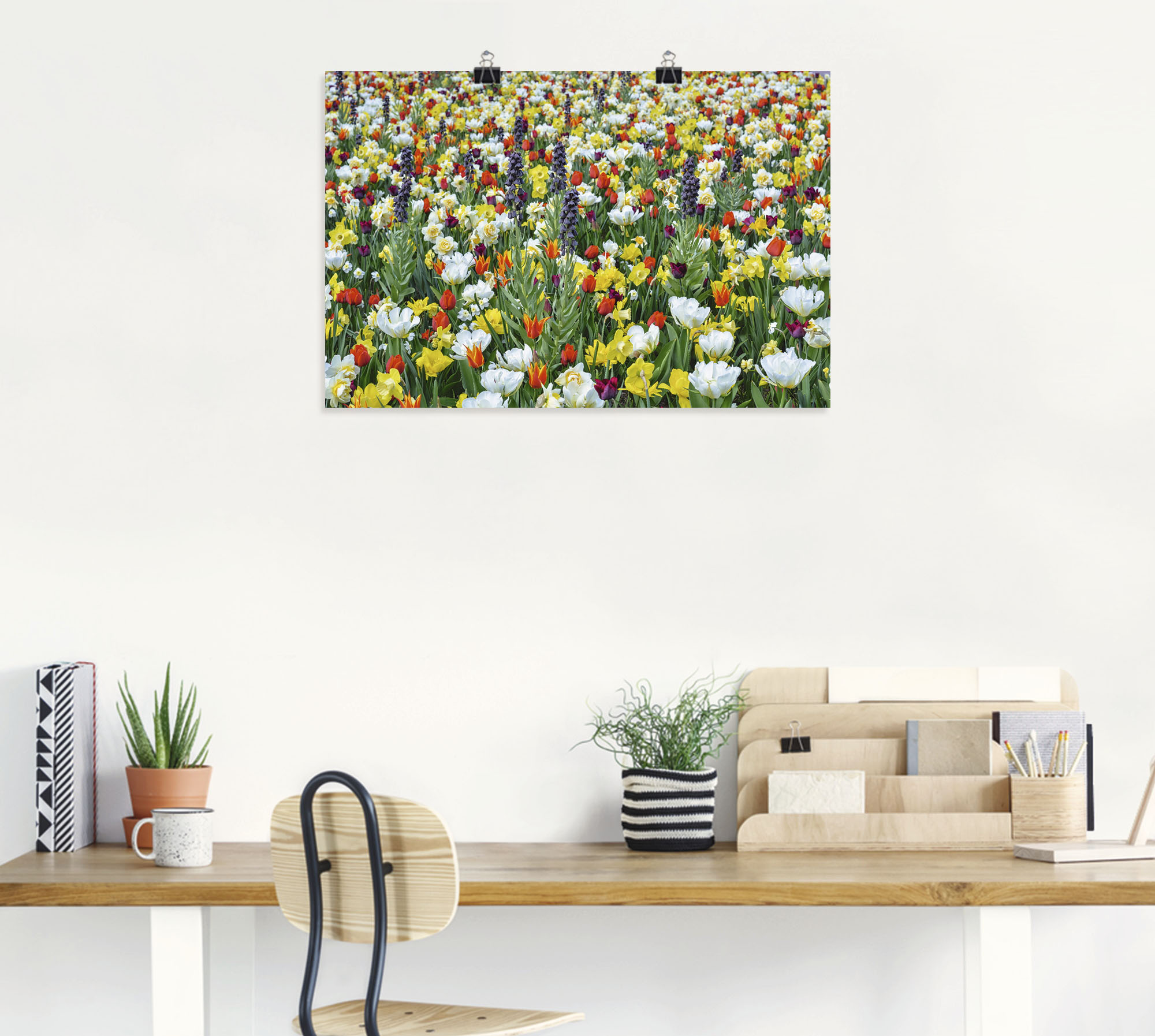 Artland Poster »Feld von verschiedenen Frühlingsblumen«, Blumenwiese, (1 St günstig online kaufen