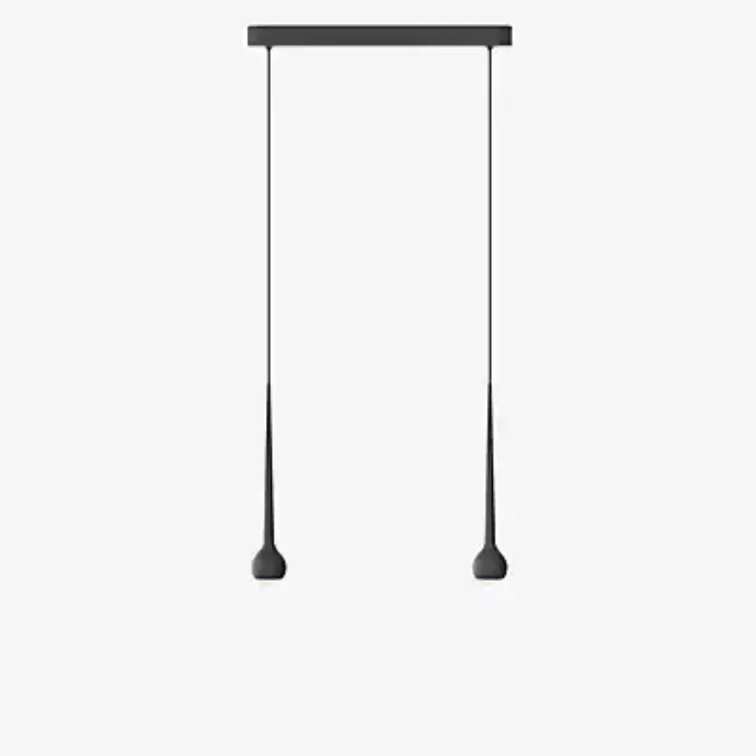 Grau Falling Sun Trace Pendelleuchte LED 2-flammig, schwarz - 600 cm günstig online kaufen