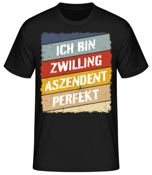 Zwilling Aszendent Perfekt Retro Stil · Männer Basic T-Shirt günstig online kaufen