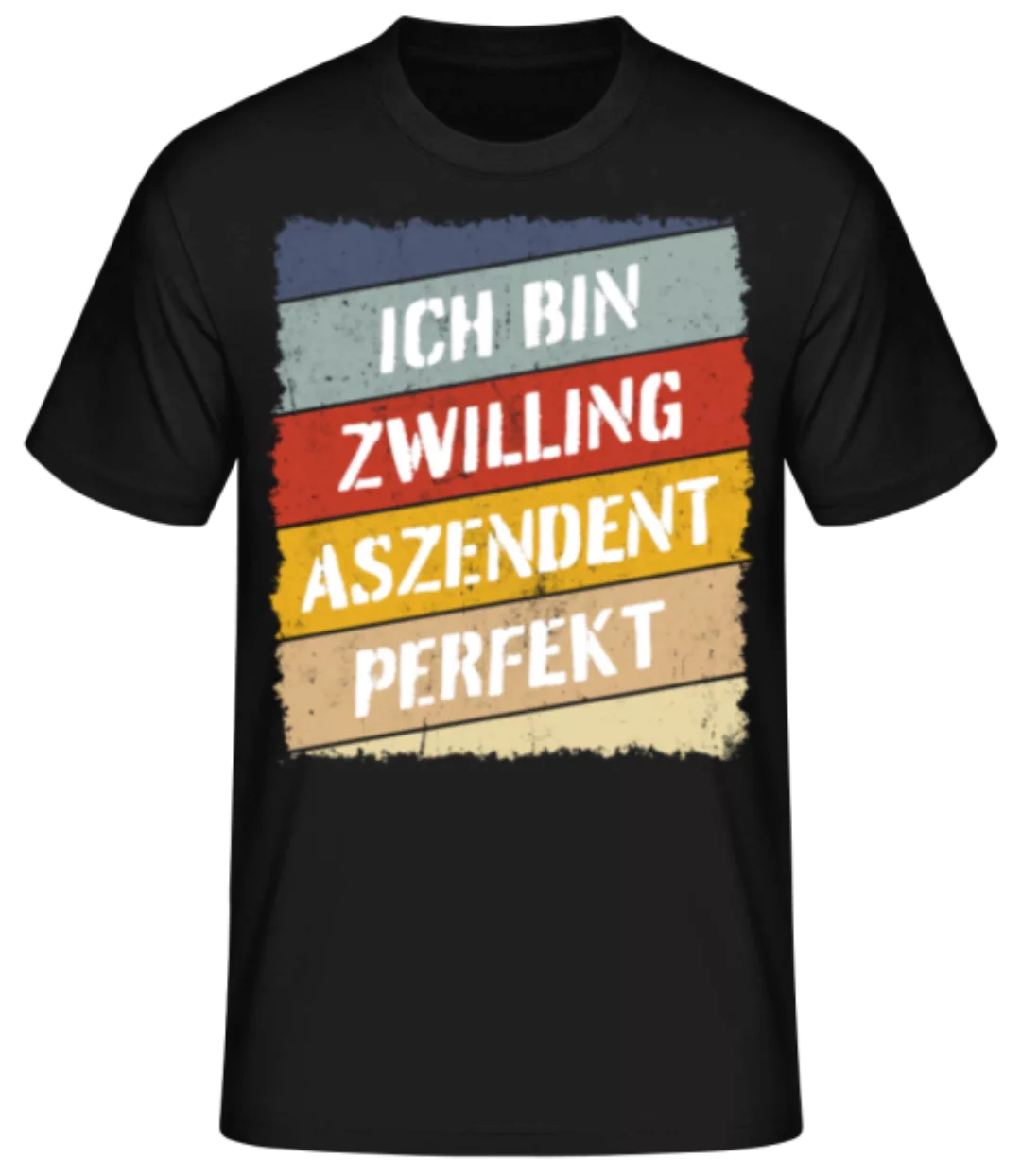 Zwilling Aszendent Perfekt Retro Stil · Männer Basic T-Shirt günstig online kaufen