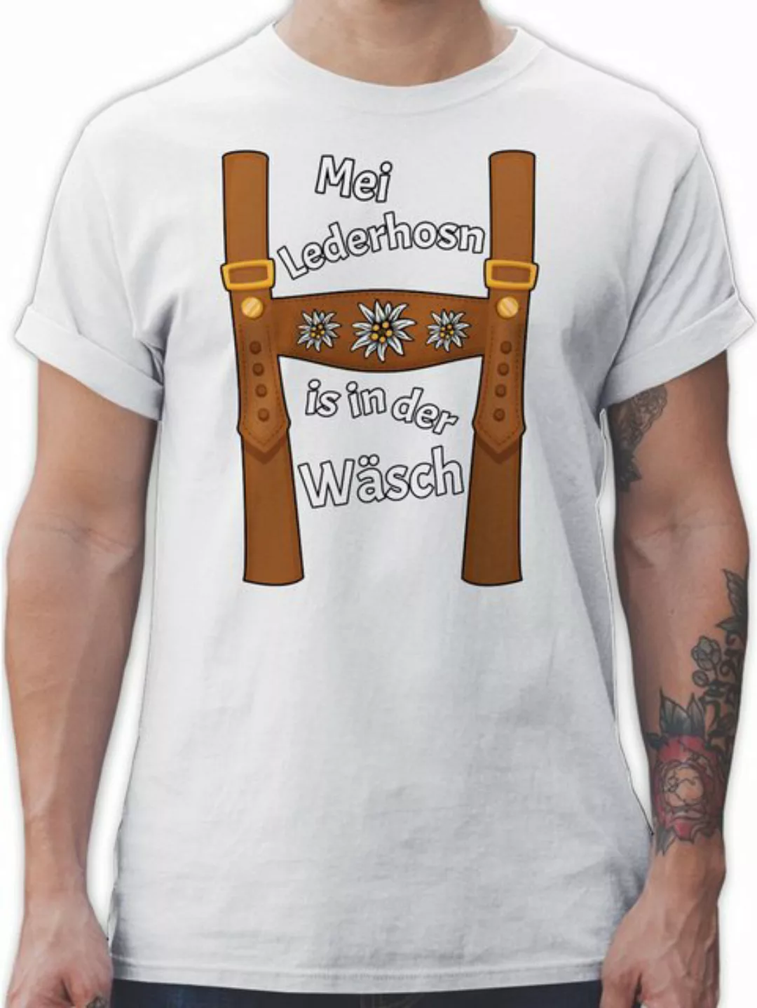 Shirtracer T-Shirt Meine Lederhose ist in der Wäsche - Mei Lederhosn is in günstig online kaufen