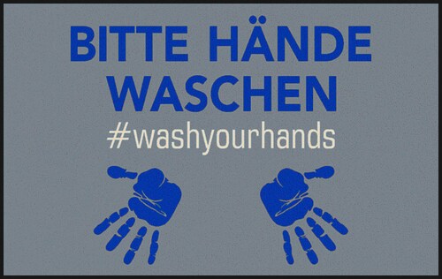 wash+dry by Kleen-Tex Teppich »Bitte Hände Waschen«, rechteckig, mit Spruch günstig online kaufen