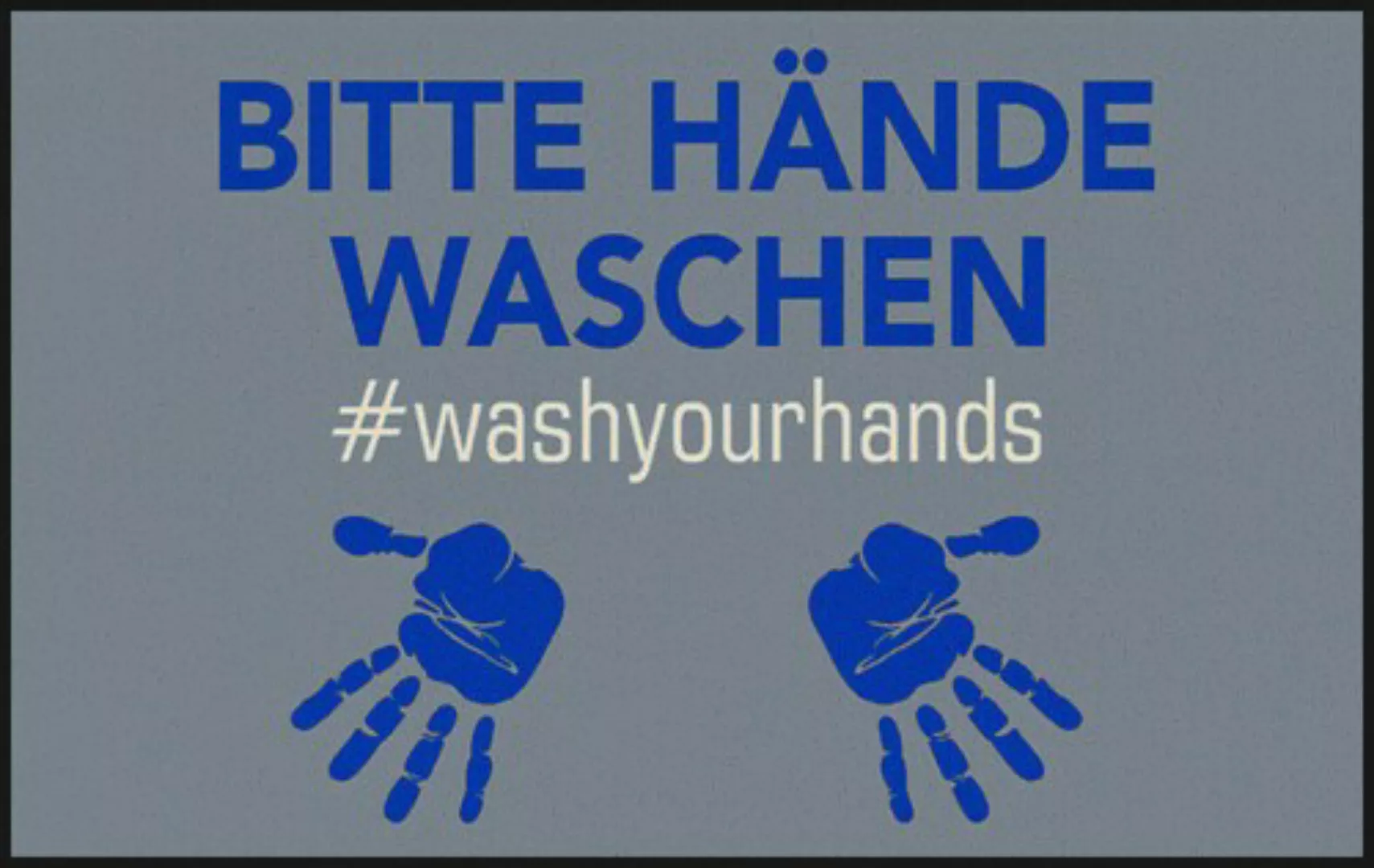 wash+dry by Kleen-Tex Teppich »Bitte Hände Waschen«, rechteckig, mit Spruch günstig online kaufen