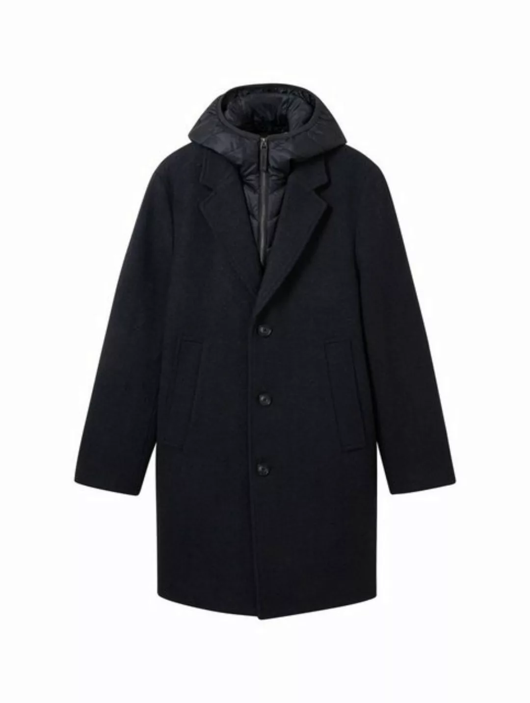 TOM TAILOR Wollmantel wool coat 2 in 1 wit günstig online kaufen