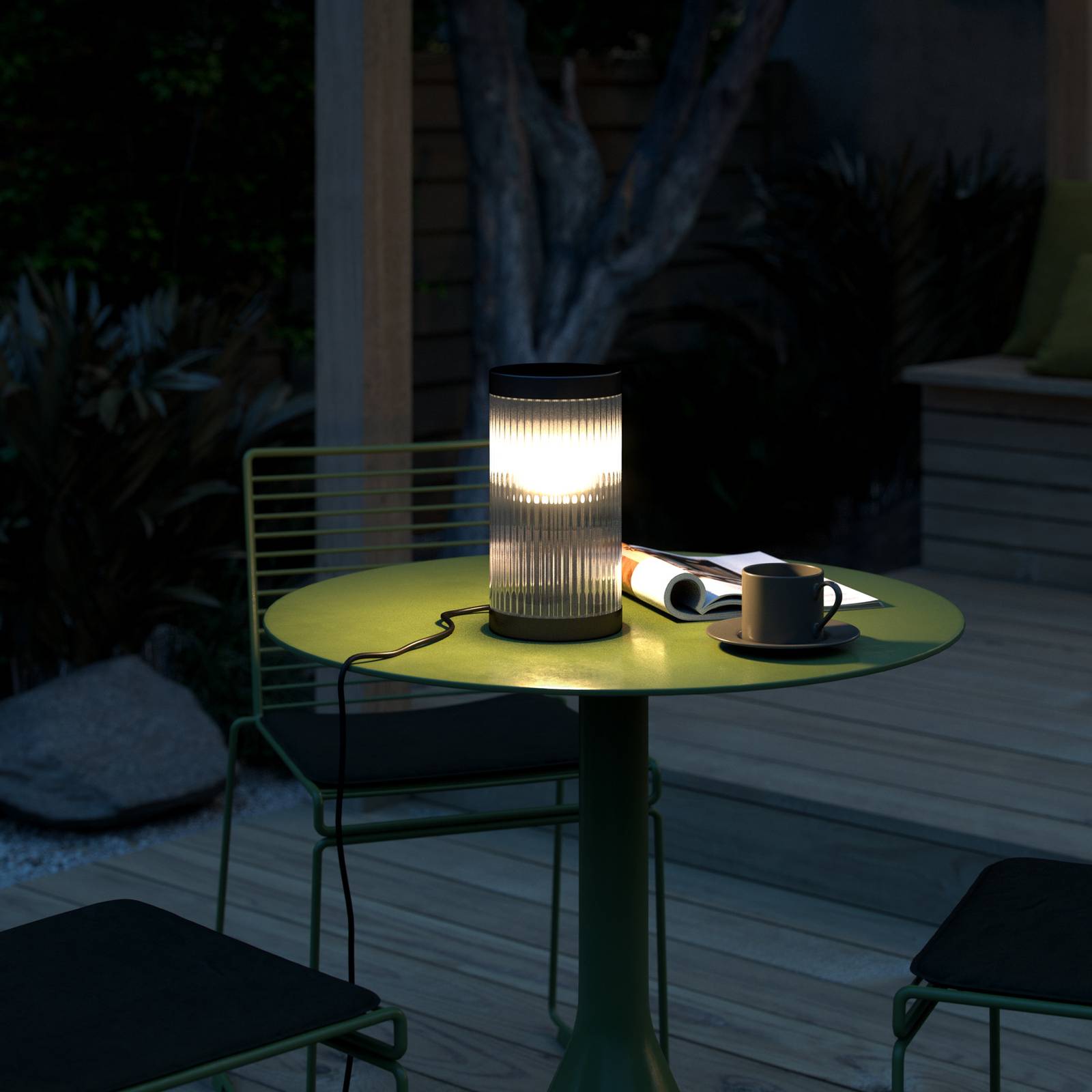 Tischlampe Coupar für den Außenbereich, schwarz günstig online kaufen