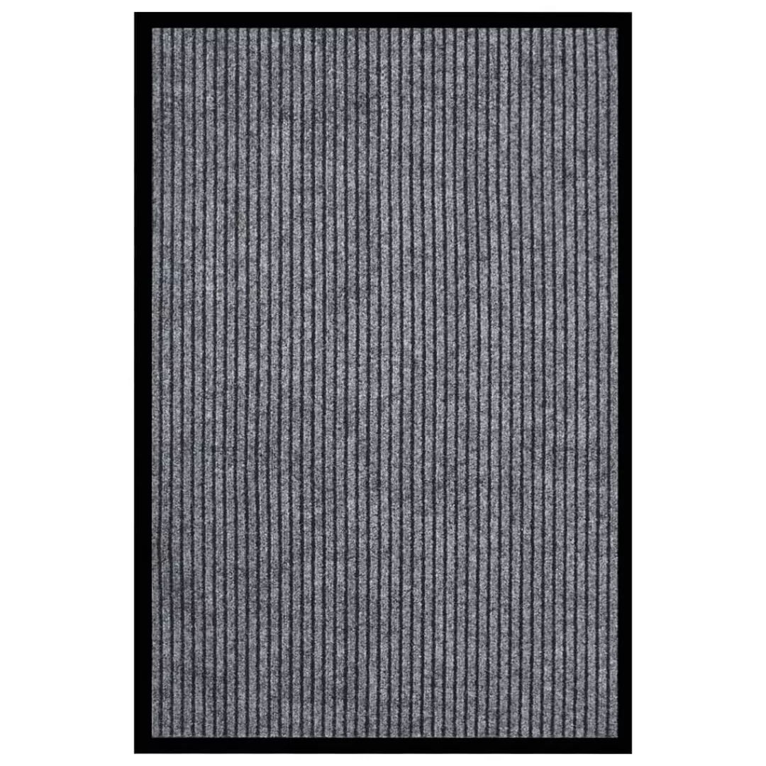 Fußmatte Grau Gestreift 80x120 Cm günstig online kaufen