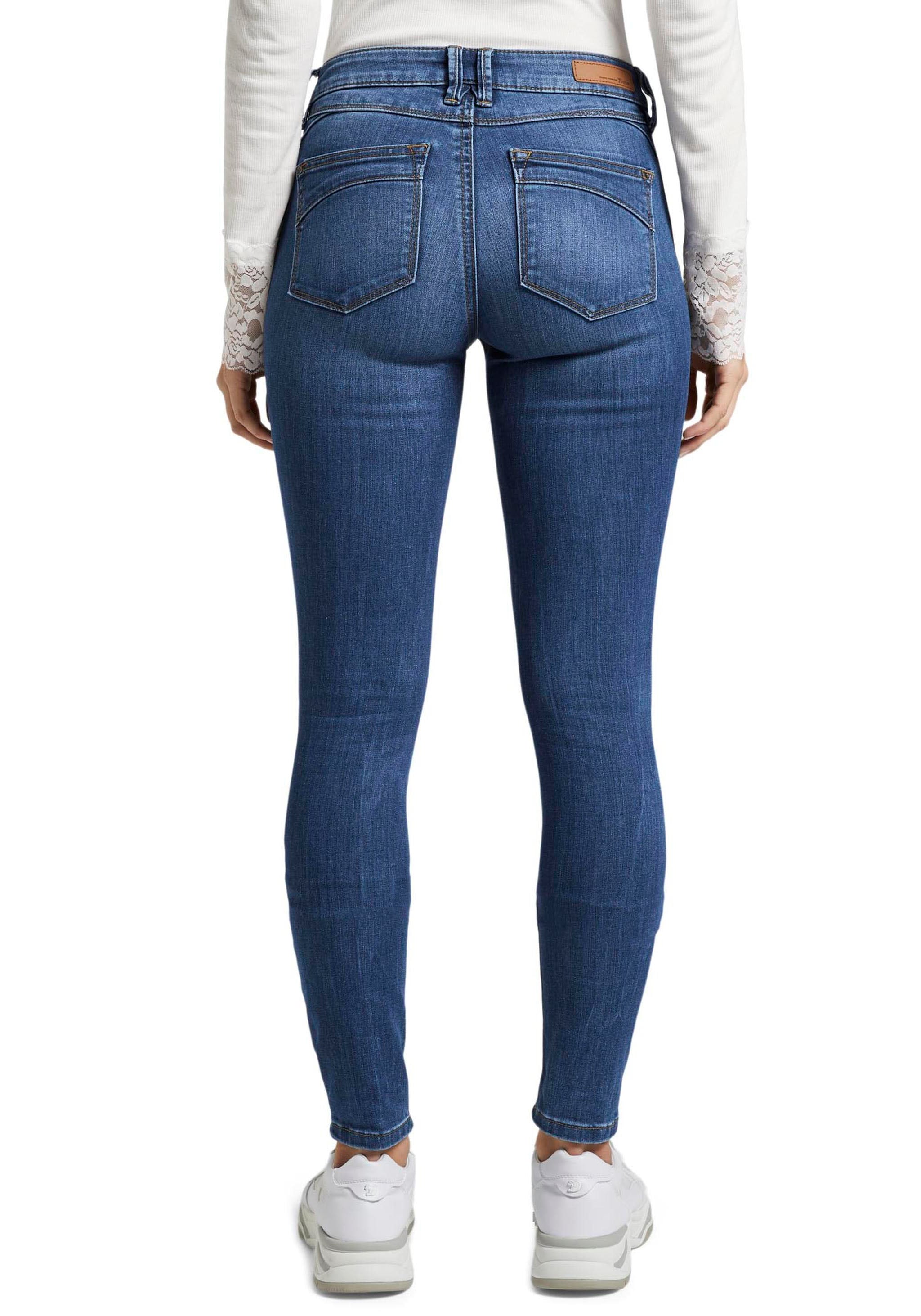 Tom Tailor Denim Damen Jeans Jona - Extra Skinny Fit - Blau - Clean Mid Sto günstig online kaufen