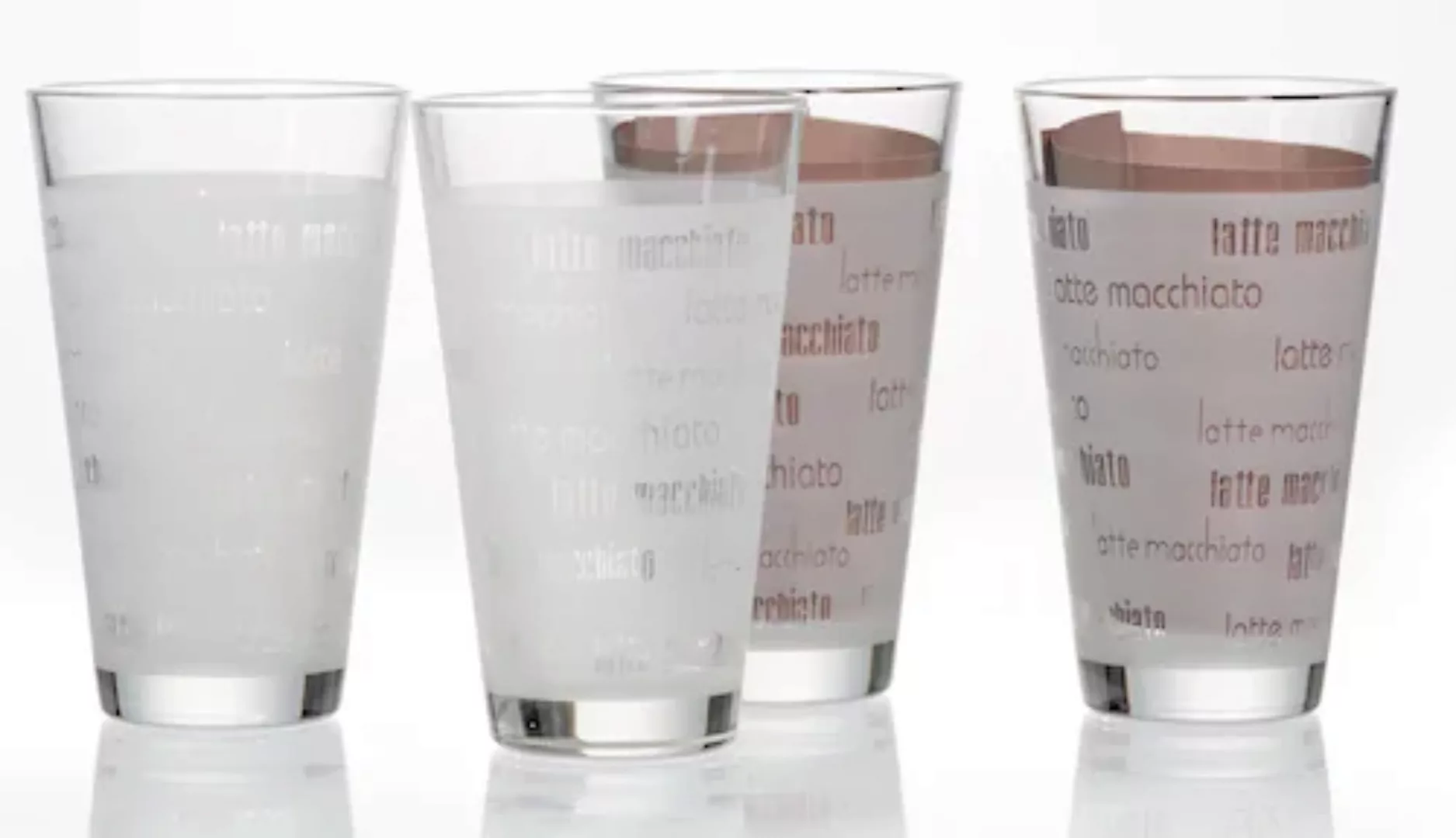 Ritzenhoff & Breker Latte-Macchiato-Glas »Chicco«, (Set, 4 tlg., (4 Becher) günstig online kaufen