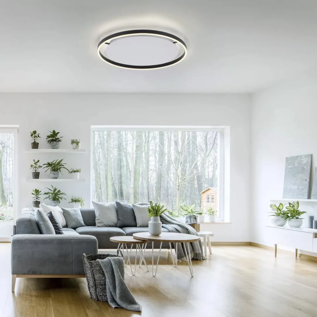 LED-Deckenleuchte Ritus, Ø 58,5cm, anthrazit günstig online kaufen