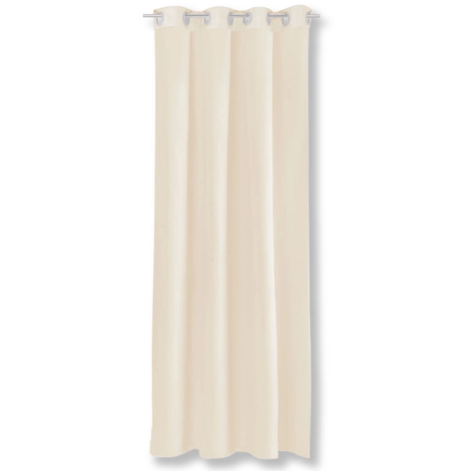 Bestgoodies Dekoschal Ellen Ösen Blickdicht 140 cm x 145 cm Beige 2er Pack günstig online kaufen