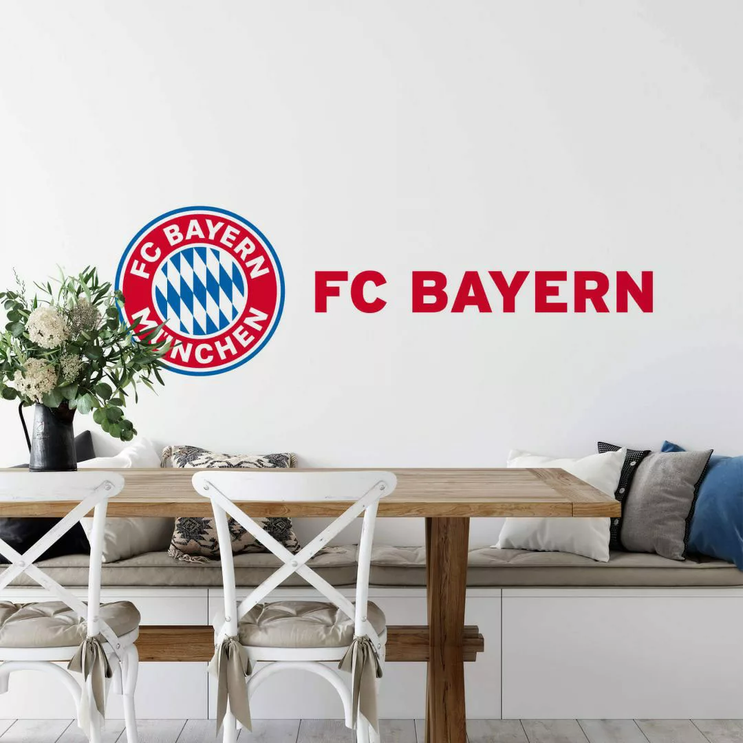 Wall-Art Wandtattoo »FCB München Logo + Schriftzug«, (1 St.), selbstklebend günstig online kaufen