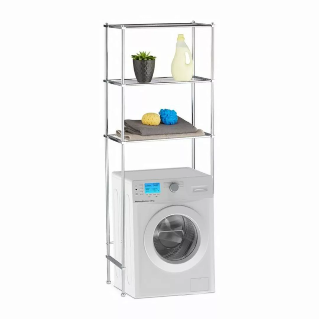 relaxdays Waschmaschinenumbauschrank Überbauregal Waschmaschine 3 Ablagen günstig online kaufen